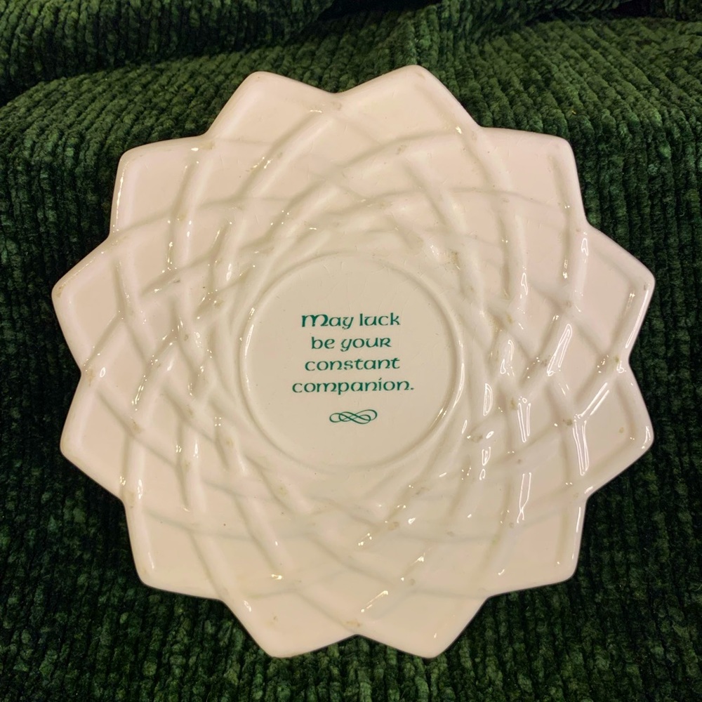 7.5" Russ Irish Blessing Ceramic Trivet May Luck Be Your Constant Companion